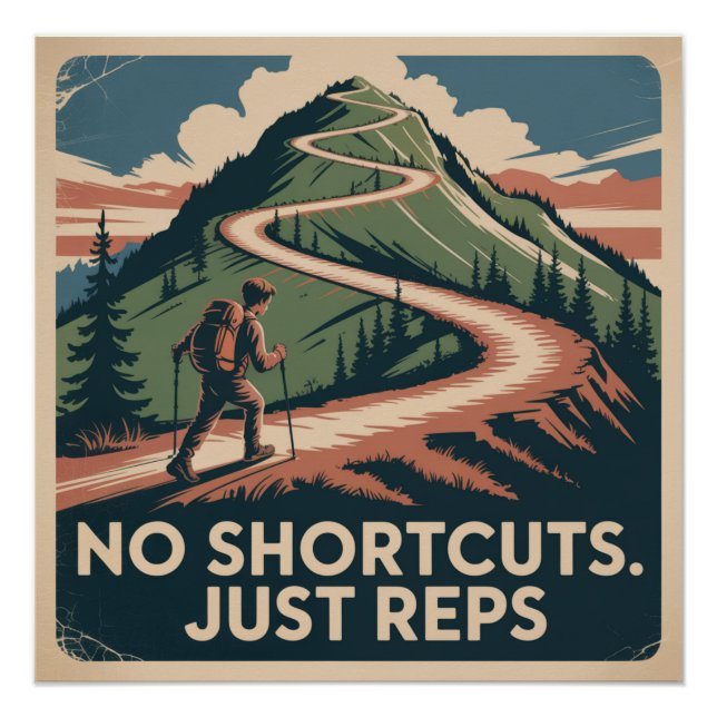 No Shortcuts. Just Reps Poster (Front)