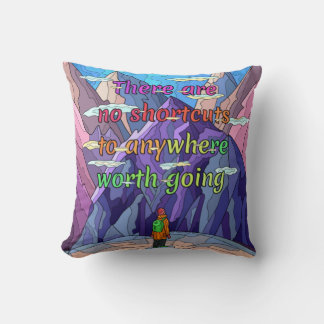 no shortcuts throw pillow