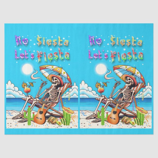 No Siesta Let's Fiesta Tissue Paper (Front)