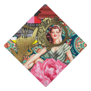 No-Signal - Cheeky Lady Digital Collage Graduation Cap Topper