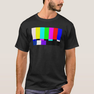 No Signal Television Screen Colour Bars Test Patte T-Shirt