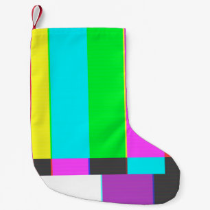 no signal tv screen with noise small christmas stocking