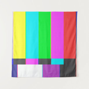 no signal tv screen with noise tapestry