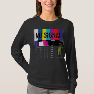 No Signal Vaporwave Cool Fun Retro Tv 80s T-Shirt