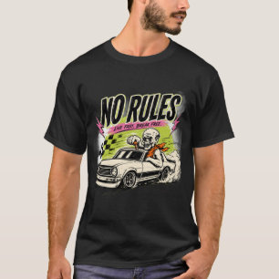 No Skeleton Muscle Car Retro Streetwear T-shirt