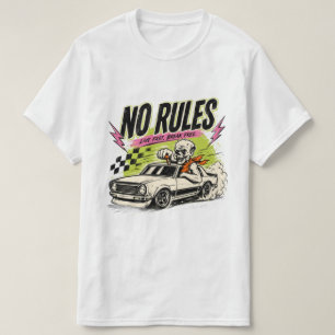 No Skeleton Muscle Car Retro Streetwear T-shirt
