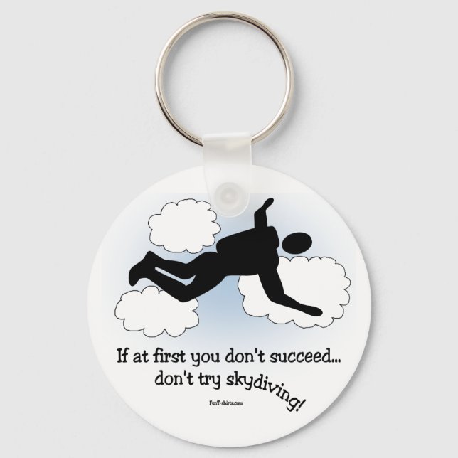 No Skydiving Keychain (Front)