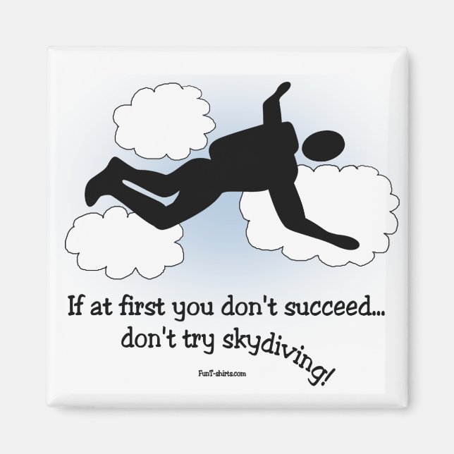 No skydiving magnet (Front)