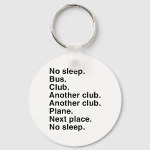No Sleep Bus Club Vintage Funny For Men Women Keychain