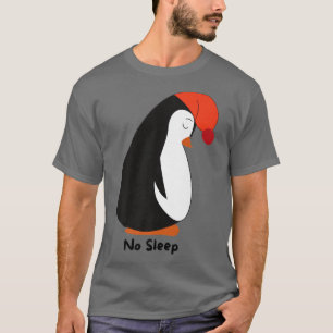 No Sleep Cute Funny Christmas Penguin Premium T-Shirt