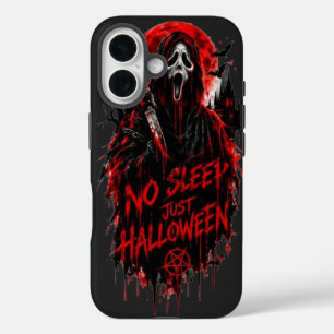 No Sleep Just Halloween Scream Gothic Horror Desig iPhone 16 Case