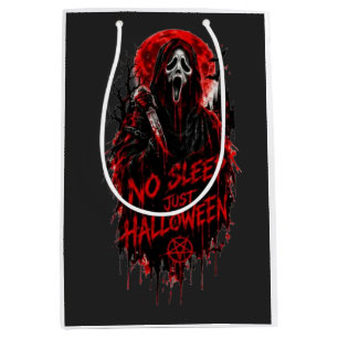 No Sleep Just Halloween Scream Gothic Horror Desig Medium Gift Bag