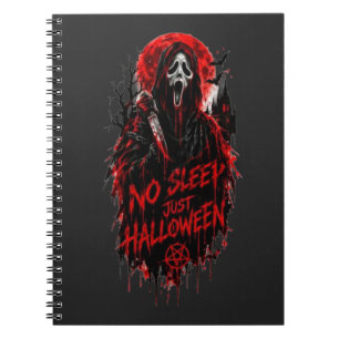No Sleep Just Halloween Scream Gothic Horror Desig Notebook