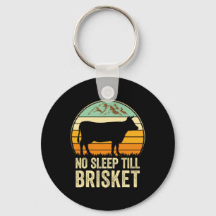 No Sleep Till Brisket Funny Bbq Lover Smoker Grill Keychain
