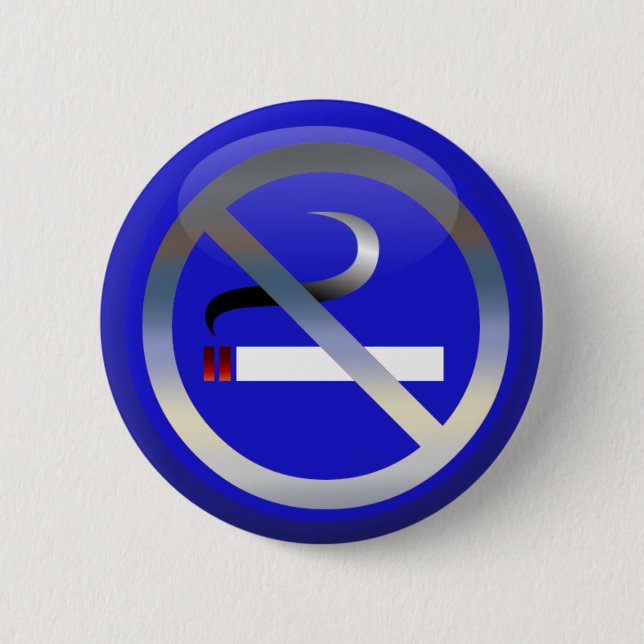 No Smoking 2 Inch Round Button (Front)