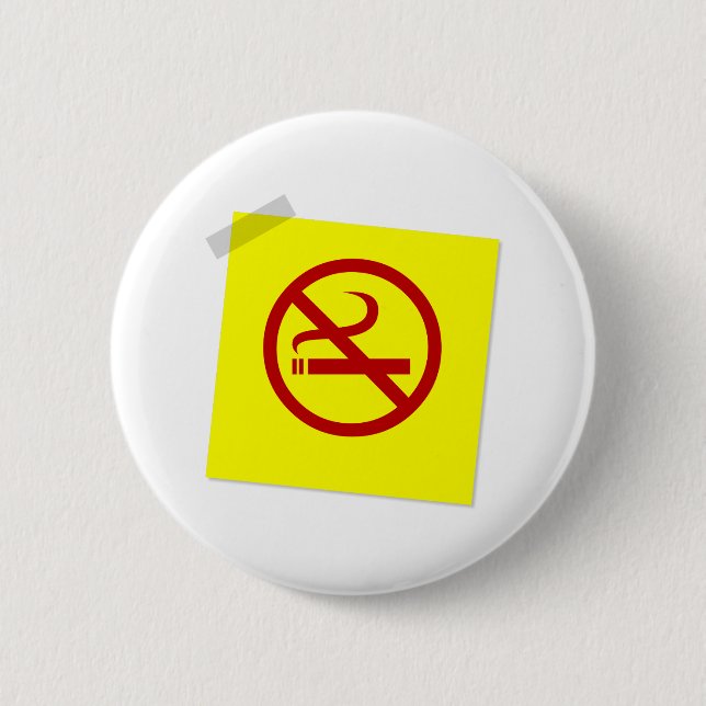 No Smoking 2 Inch Round Button (Front)