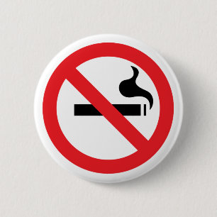 No Smoking 2 Inch Round Button