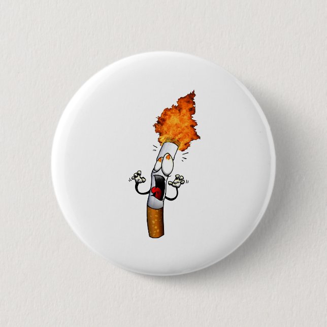 No Smoking 2 Inch Round Button (Front)