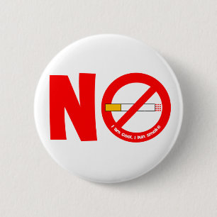No Smoking 2 Inch Round Button