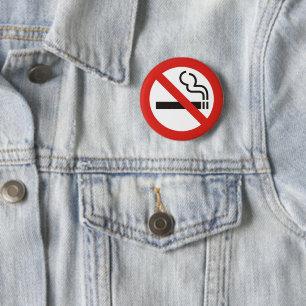 No Smoking 2 Inch Round Button