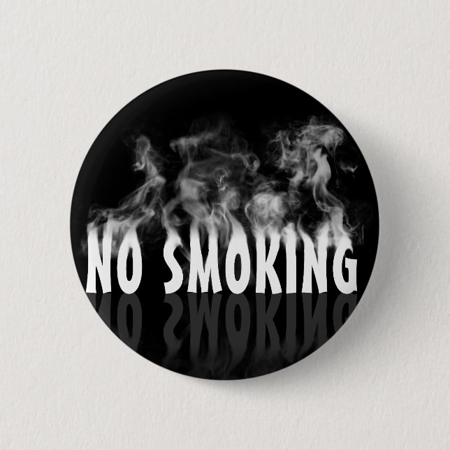 No Smoking 2 Inch Round Button (Front)