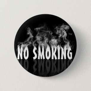 No Smoking 2 Inch Round Button