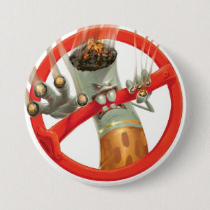 no smoking 3 inch round button