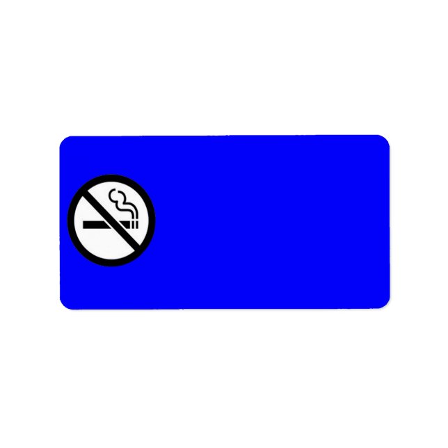 No Smoking Address Label (Front)