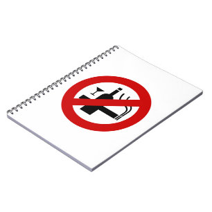 NO Smoking Alcohol ⚠ Thai Sign ⚠ Notebook