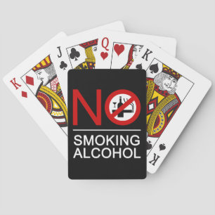 NO Smoking Alcohol ⚠ Thai Sign ⚠ Playing Cards