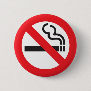 No smoking badge m 2 inch round button