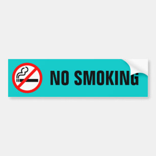 No Smoking Bumper Sticker