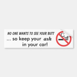 No Smoking Bumper Sticker