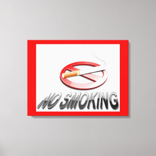 NO SMOKING CANVAS PRINT