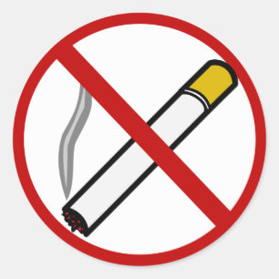 No Smoking! Classic Round Sticker