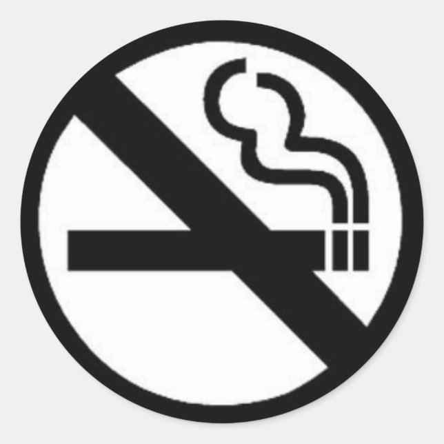 NO SmOking Classic Round Sticker (Front)