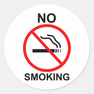 No Smoking Classic Round Sticker