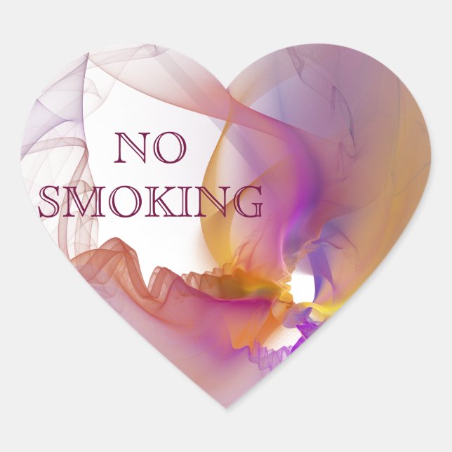 No smoking heart sticker (Front)