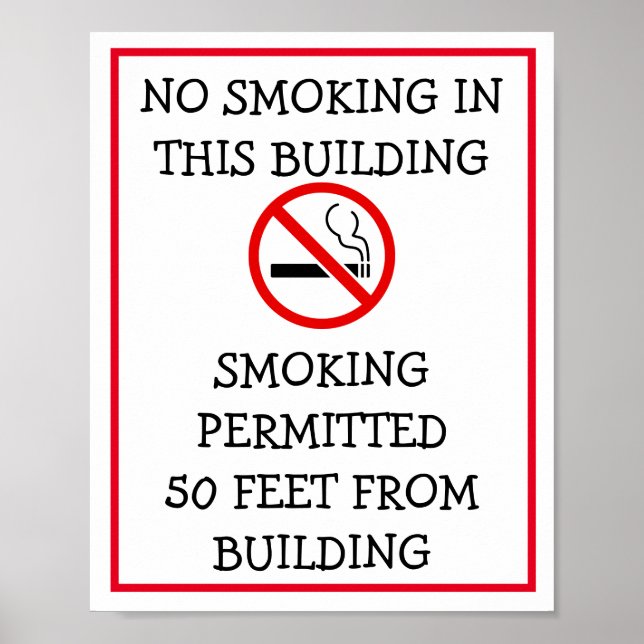 No Smoking in this Building Please Sign (Front)