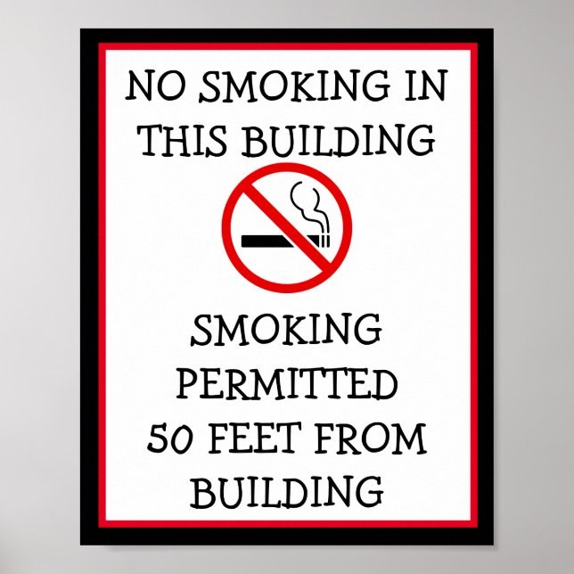 No Smoking in this Building Please Sign (Front)