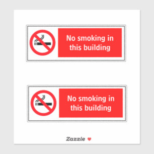 No Smoking In This Building Sticker