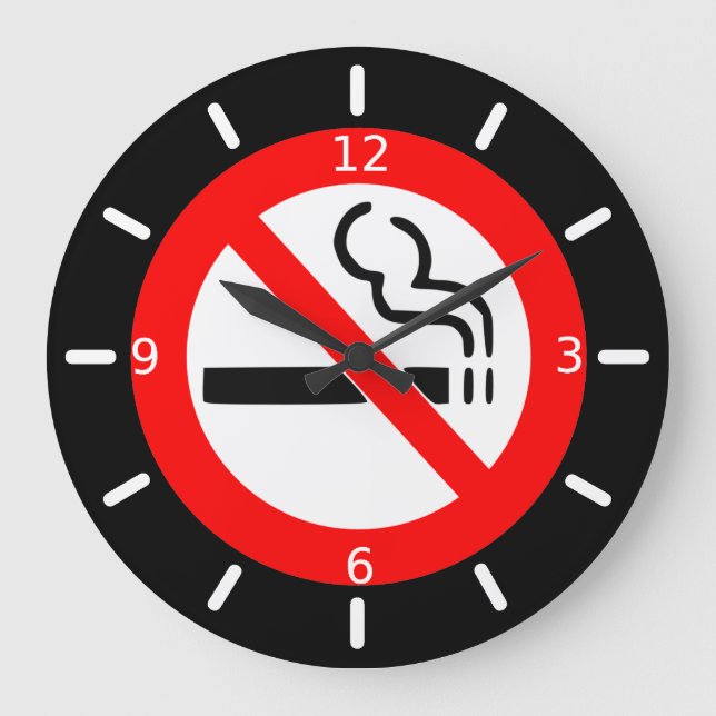 No Smoking Large Clock (Front)