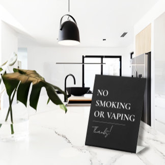 No Smoking No Vaping Office, Airbnb, Restaurant Pedestal Sign