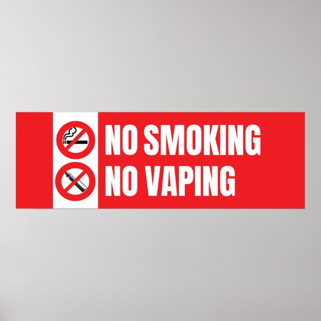 No Smoking No Vaping Poster (Front)