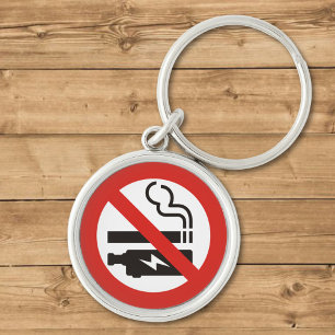 No Smoking or Vaping Keychain
