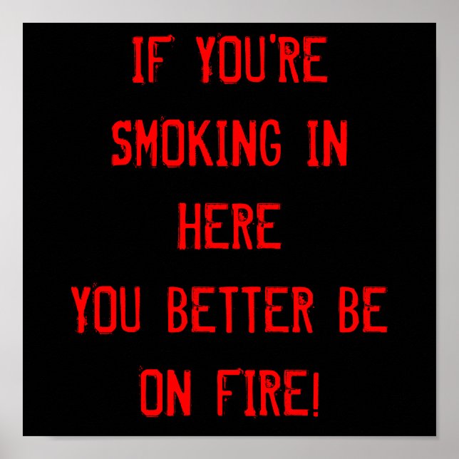 No Smoking Poster (Front)