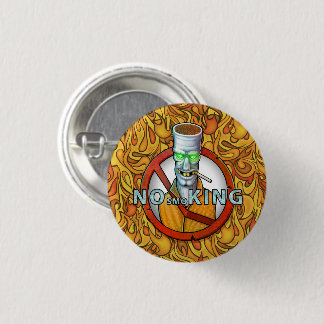 no smoking sign - funny cigarette character 1 inch round button