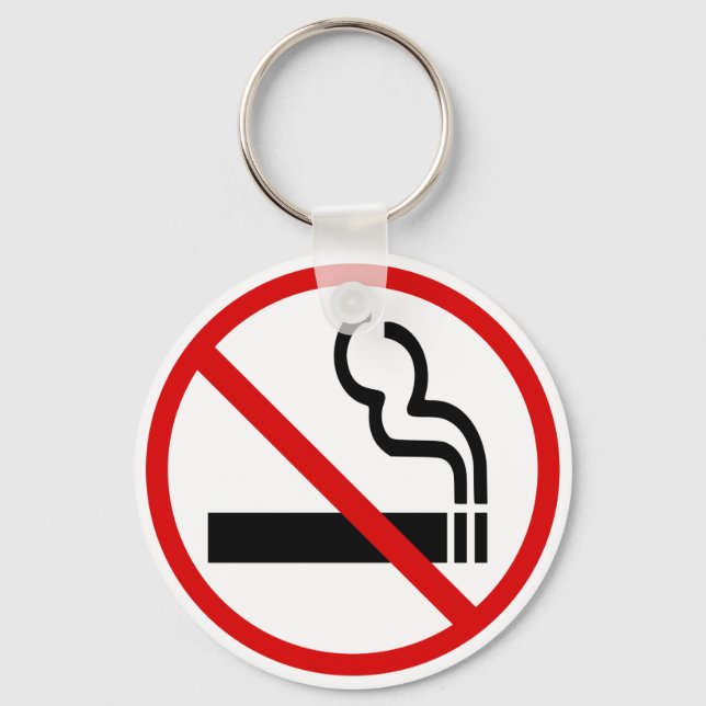 No Smoking Sign Keychain (Front)