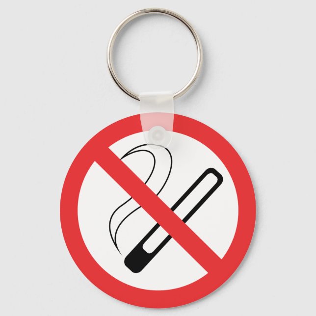No Smoking Sign Keychain (Front)