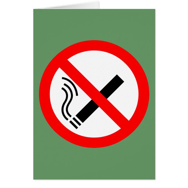NO Smoking Sign - UK Signage Card (Front)